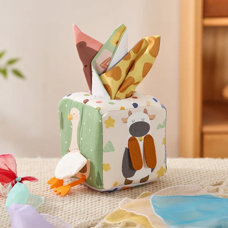 Baby Montessori Toys Magic Tissue Box